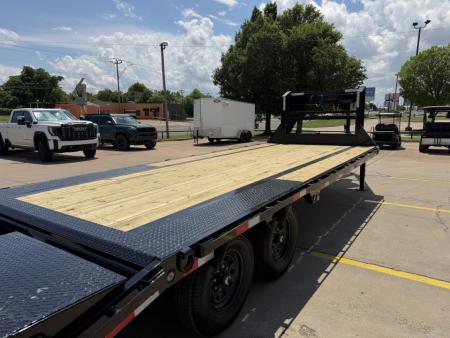 New #391863 2027 LOAD TRAIL GP 25 X 102 TANDEM AXLE LOW-PRO 14K FLATBED GOOSENECK W/ MAX RAMPS