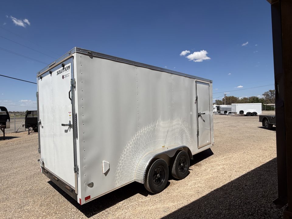 Used 2025 Stallion Manufacturing LLC SOLUTION 16FT Cargo / Enclosed Trailer