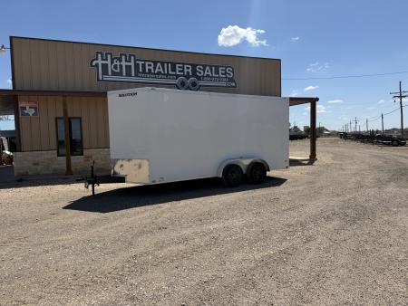 Used 2025 Stallion Manufacturing LLC SOLUTION 16FT Cargo / Enclosed Trailer