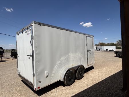 Used 2025 Stallion Manufacturing LLC SOLUTION 16FT Cargo / Enclosed Trailer