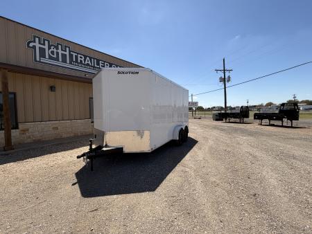 Used 2025 Stallion Manufacturing LLC SOLUTION 16FT Cargo / Enclosed Trailer