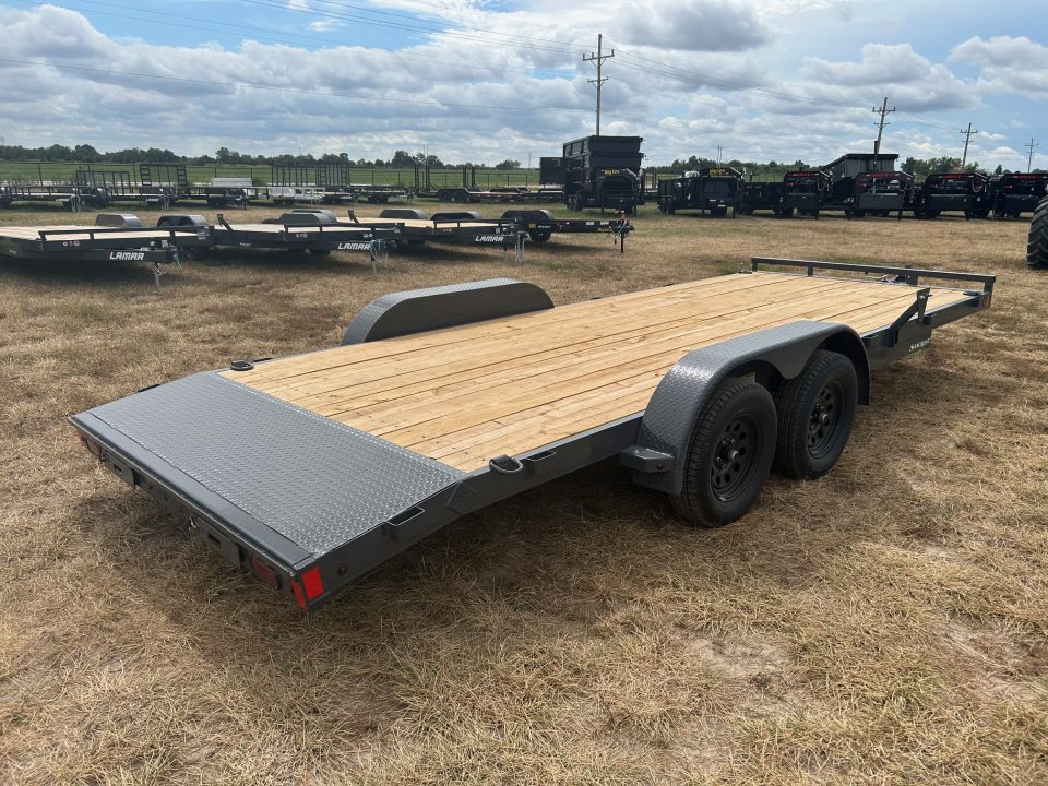 New 2027 Lamar 83x20 Tandem 7K Carhauler w/ 2' Dove & Slide In Ramps