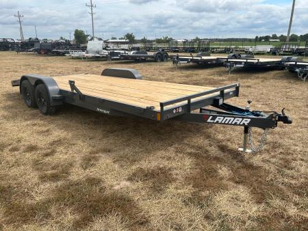 New 2027 Lamar 83x20 Tandem 7K Carhauler w/ 2' Dove & Slide In Ramps