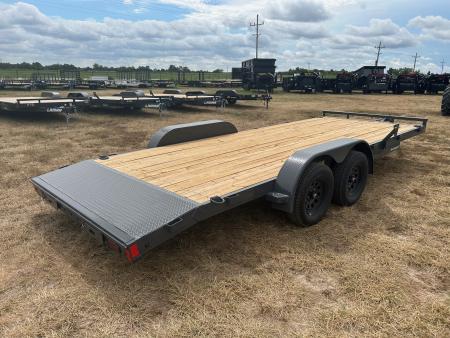 New 2027 Lamar 83x20 Tandem 7K Carhauler w/ 2' Dove & Slide In Ramps