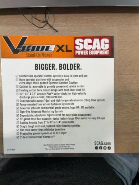 New 2026 Scag Power Equipment VRIDE XL, 61 INCH DECK, EFI MOTOR Lawn Mowers Patriot Pink Warrior Edt