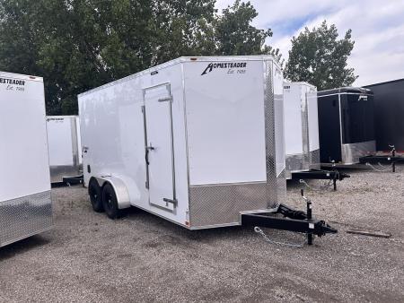 New 2027 Homesteader Trailer INTREPID 7 X 16 FT CARGO TRAILER HD 14K GVWR RAMP DOOR 7 FT INTERIOR 12  CROSSMEMBERS