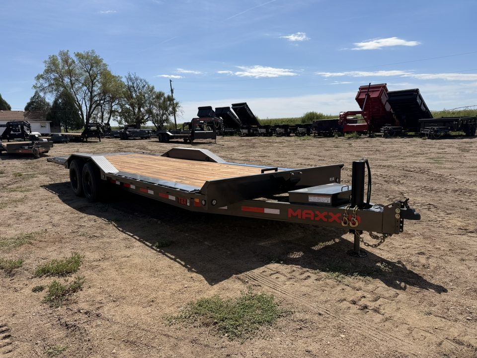 New 2027 MAXD 7-HD22 Tilt Deck Equipment Hauler W/ 18 PLY Tires 16K GVWR Flatbed Trailer