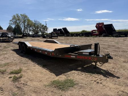New 2027 MAXD 7-HD22 Tilt Deck Equipment Hauler W/ 18 PLY Tires 16K GVWR Flatbed Trailer
