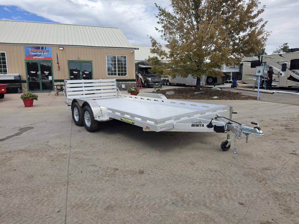 New 2027 Aluma 8016TA-EL-BT-RTD Utility Trailer