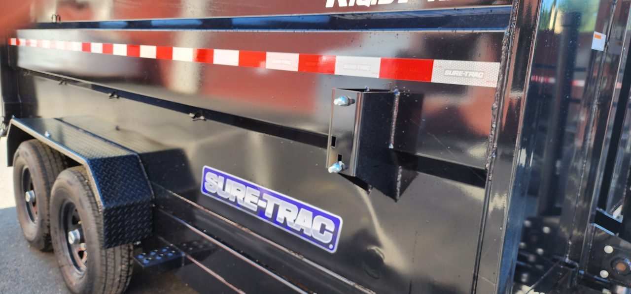 New 82in x 16 Sure-Trac Telescopic 4ft High Side Dump Trailer 14k