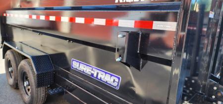 New 82in x 16 Sure-Trac Telescopic 4ft High Side Dump Trailer 14k