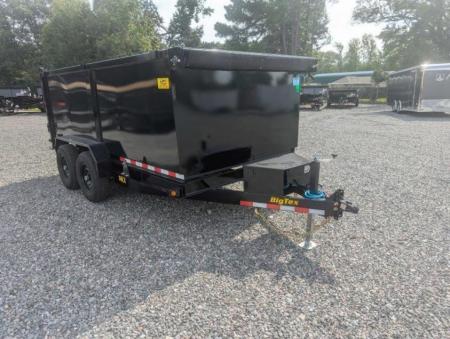 New 2027 Big Tex Trailers 7x14 14LX 14K DumpTrailer w/ Slide-In Ramps and 4FT sides