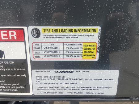 New Lamar Dump Trailer 83"X16'
