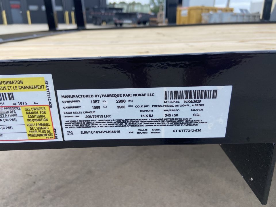 New Sure-Trac Utility Trailer with Tube Top 6'X12'