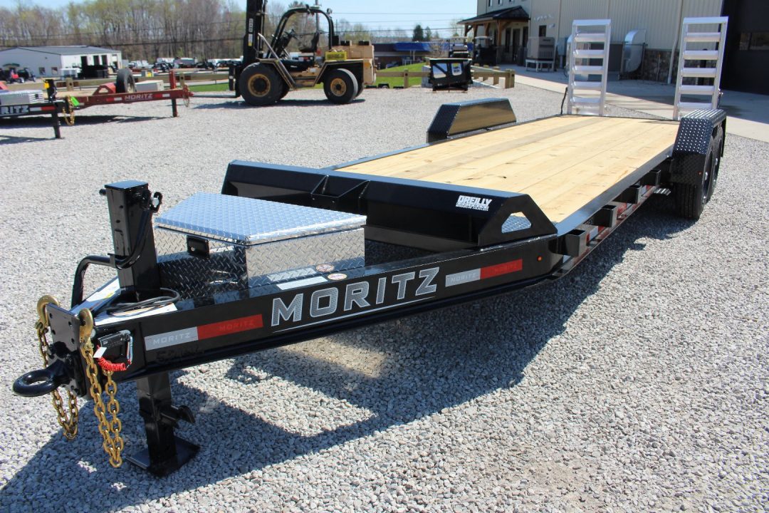 New 2027 Moritz 7' x 22' Low Pro - Aluminum Ramps - Equipment Trailer - 16000# GVW