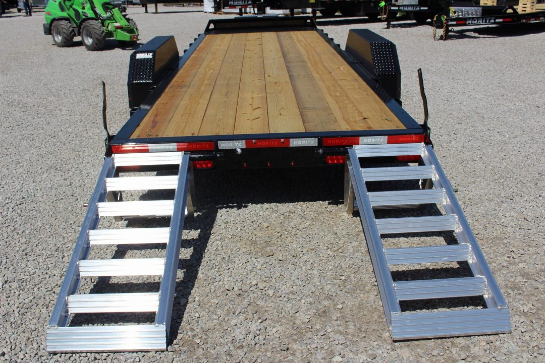 New 2027 Moritz 7' x 22' Low Pro - Aluminum Ramps - Equipment Trailer - 16000# GVW