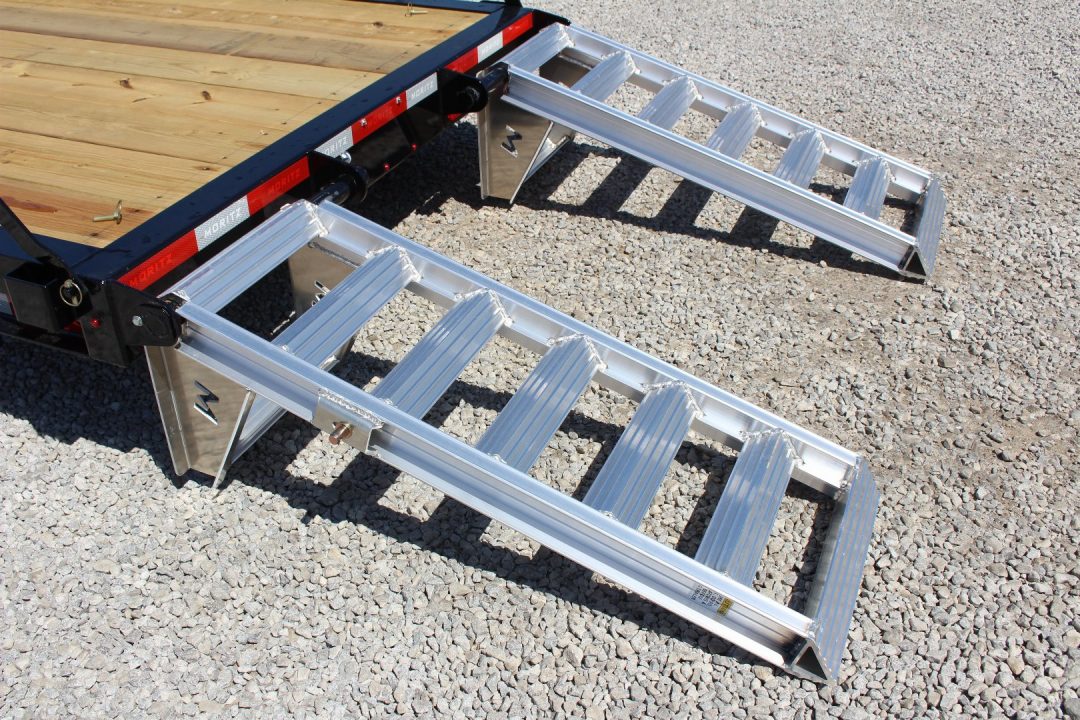 New 2027 Moritz 7' x 22' Low Pro - Aluminum Ramps - Equipment Trailer - 16000# GVW