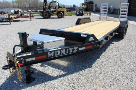 New 2027 Moritz 7' x 22' Low Pro - Aluminum Ramps - Equipment Trailer - 16000# GVW