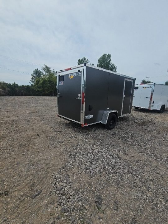New 6x12 Single Axle Cargo / Enclosed Trailer W/ Ramp Door