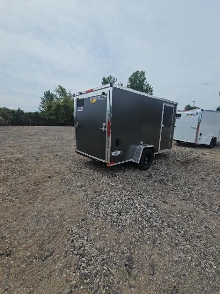New 6x12 Single Axle Cargo / Enclosed Trailer W/ Ramp Door