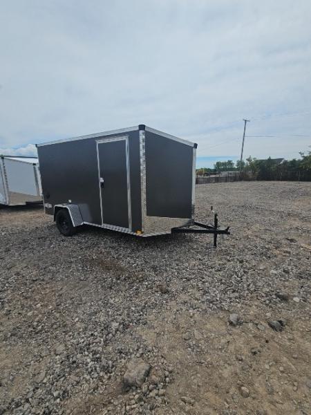 New 6x12 Single Axle Cargo / Enclosed Trailer W/ Ramp Door