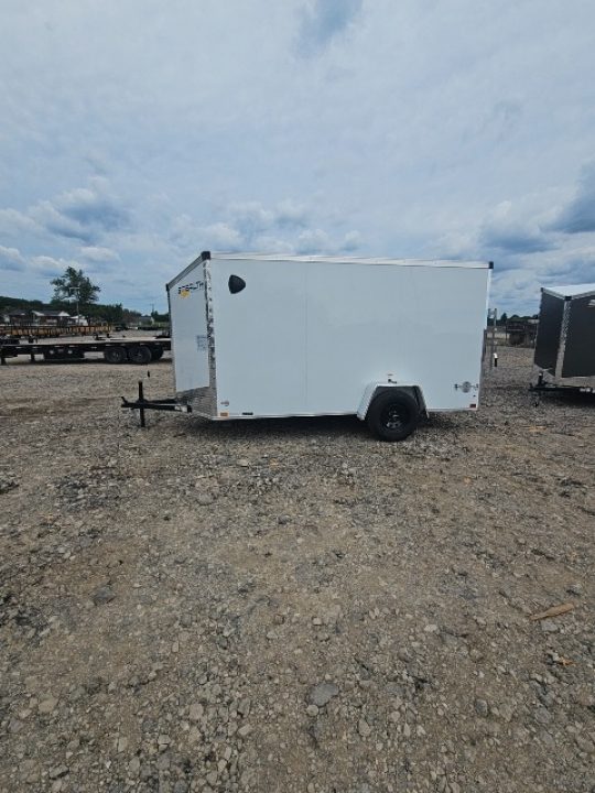 New 6x12 Single Axle Cargo / Enclosed Trailer W/ Ramp Door