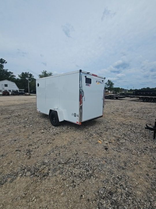 New 6x12 Single Axle Cargo / Enclosed Trailer W/ Ramp Door
