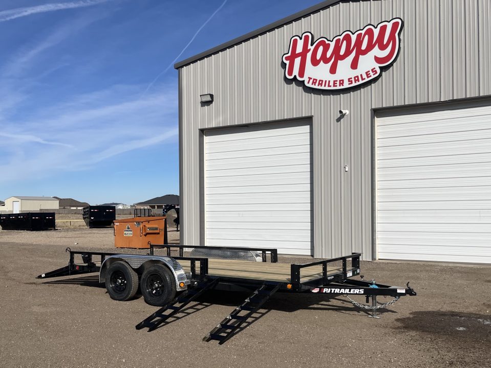 New 2027 PJ 83"x16' Tandem Axle Utility Trailer - UL