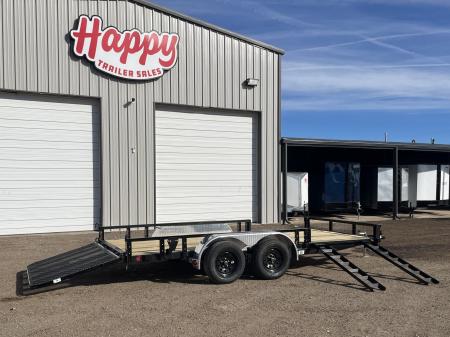 New 2027 PJ 83"x16' Tandem Axle Utility Trailer - UL