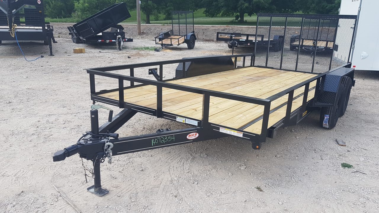 New 2026 MEB 83" x 16' Utility Trailer with Ramp Gate – 7K GVWR