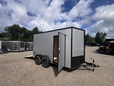 New 2026 Panther Cargo 7x12 +2ft V-Nose /.080 Polycore /Blackout Package - 7000GVW