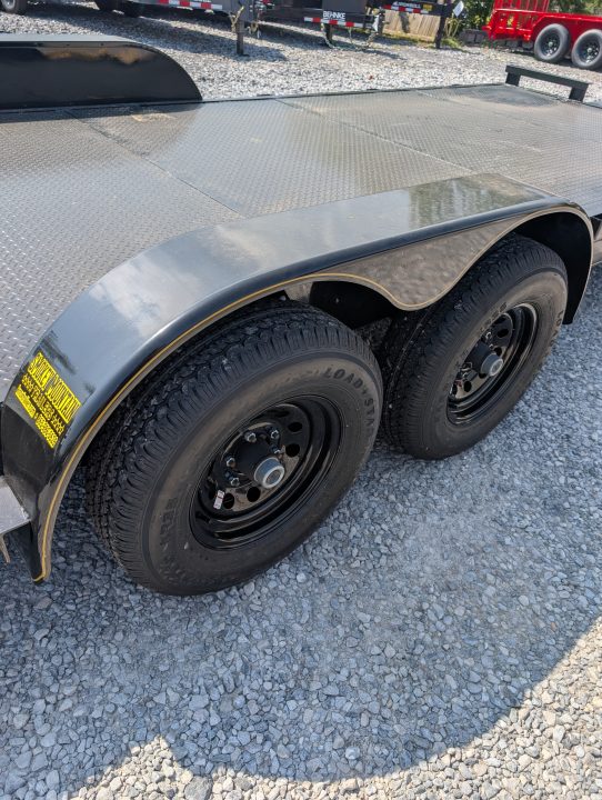 New 2026 P & T Trailers 7K 82X20 REM FENDERS - 2 BRAKE Car Hauler