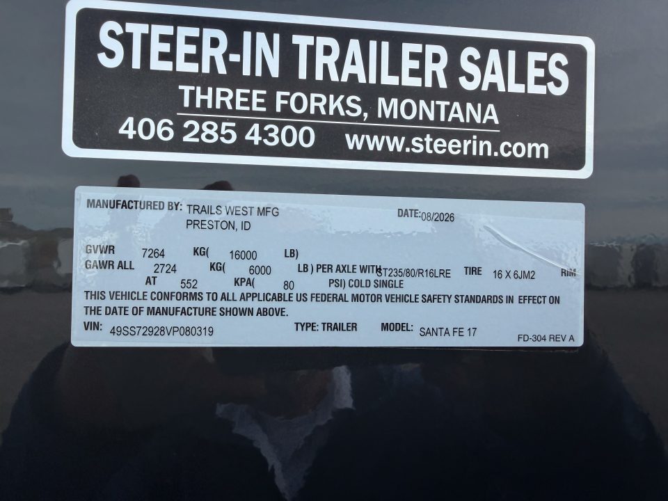New 2026 Trails West 17' SANTA FE Living Quarter Stock / Stock Combo Trailer
