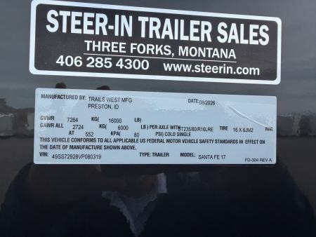 New 2026 Trails West 17' SANTA FE Living Quarter Stock / Stock Combo Trailer