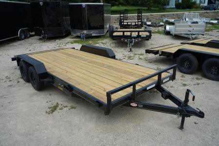 New 2026 MEB 7x18 Open Wood Deck Auto Hauler Car / Racing Trailer