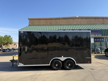New #056403 2027 FOREST RIVER TA3 8.5 X 16 TANDEM AXLE 10K ENCLOSED W/ REAR RAMP DOOR