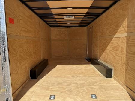 New #056403 2027 FOREST RIVER TA3 8.5 X 16 TANDEM AXLE 10K ENCLOSED W/ REAR RAMP DOOR