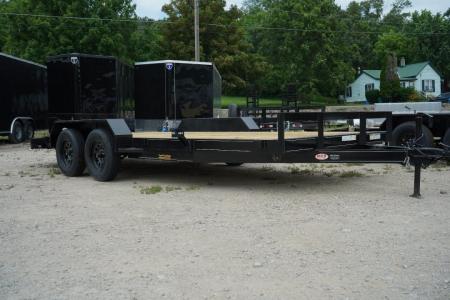 New 2026 MEB 7x18 Open Wood Deck Auto Hauler Car / Racing Trailer