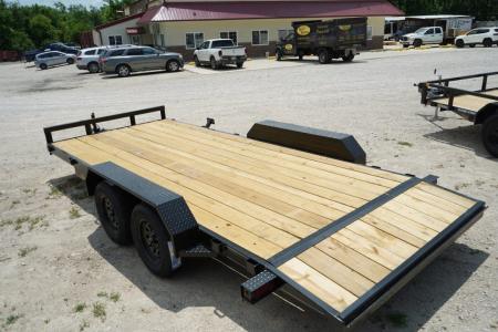 New 2026 MEB 7x18 Open Wood Deck Auto Hauler Car / Racing Trailer