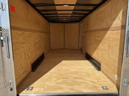 New #056552 2027 FOREST RIVER TA3 7 X 16 TANDEM AXLE 10K ENCLOSED W/ REAR RAMP DOOR
