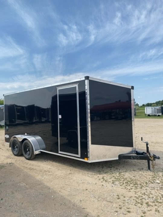 New 2026 Stealth Trailers 7X16 BLACK 7' Cargo / Enclosed Trailer