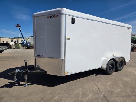 New 2027 H&H Trailers 7x16 HH Series Round Top V-Nose 10K Tandem Cargo / Enclosed Trailer