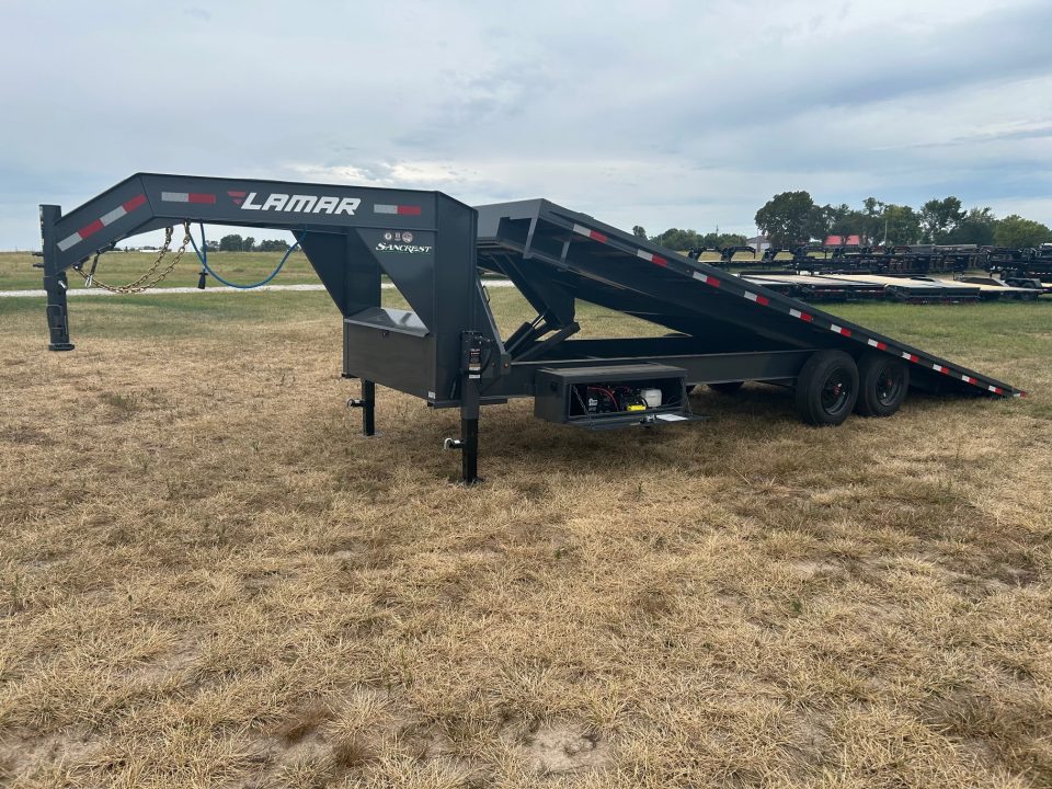 New 2027 Lamar 102x24 Tandem 16K GN Deckover Power Tilt w/ Tuff Wireless