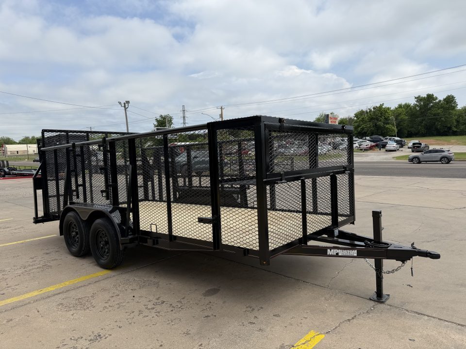 New #144634 2026 MP CUSTOM 16 X 83 TANDEM AXLE PIPE TOP 7K LANDSCAPE TRAILER W/ 4' SIDES
