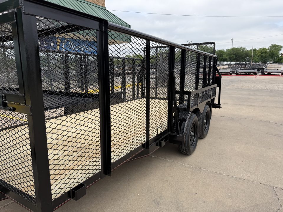 New #144634 2026 MP CUSTOM 16 X 83 TANDEM AXLE PIPE TOP 7K LANDSCAPE TRAILER W/ 4' SIDES