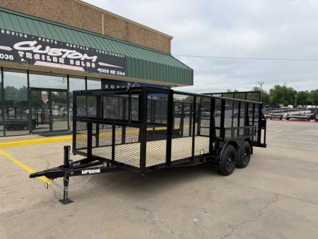 New #144634 2026 MP CUSTOM 16 X 83 TANDEM AXLE PIPE TOP 7K LANDSCAPE TRAILER W/ 4' SIDES
