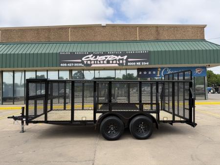 New #144634 2026 MP CUSTOM 16 X 83 TANDEM AXLE PIPE TOP 7K LANDSCAPE TRAILER W/ 4' SIDES