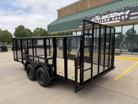New #144634 2026 MP CUSTOM 16 X 83 TANDEM AXLE PIPE TOP 7K LANDSCAPE TRAILER W/ 4' SIDES