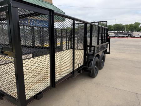 New #144634 2026 MP CUSTOM 16 X 83 TANDEM AXLE PIPE TOP 7K LANDSCAPE TRAILER W/ 4' SIDES