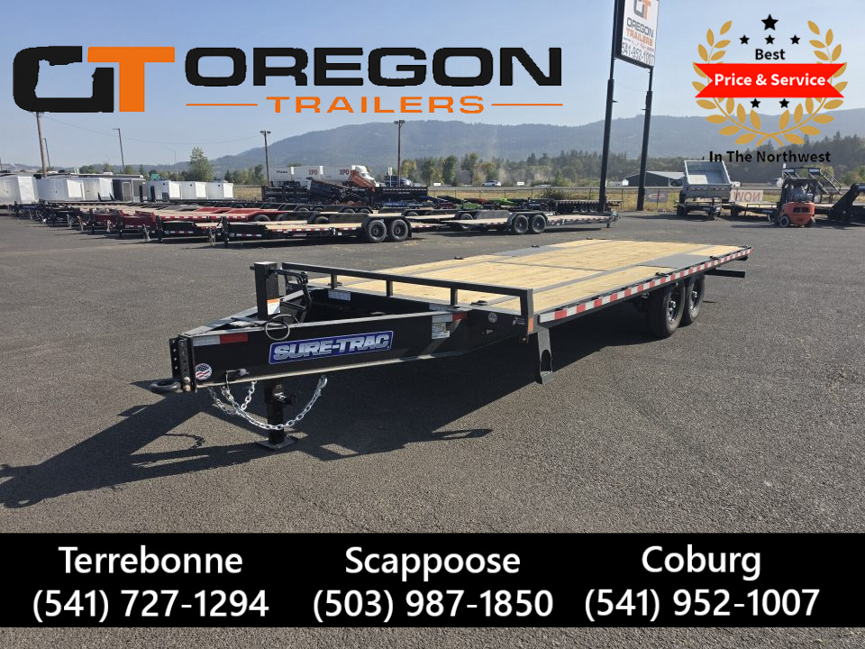 New 2026 Sure-Trac 8.5x22 HD Deckover Flatbed Trailer 15K GVWR